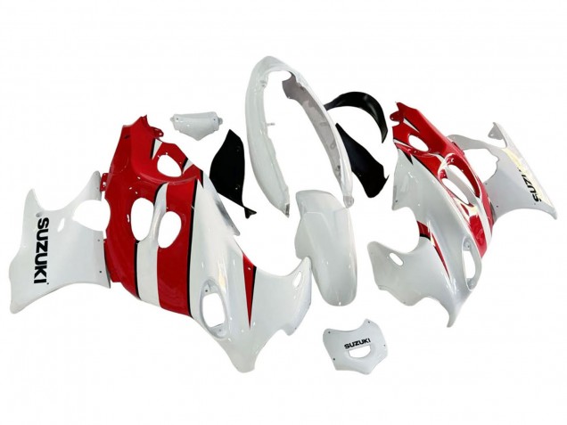 2004-2006 White Red Suzuki GSX600F/GSX750F Motorcycle Fairings