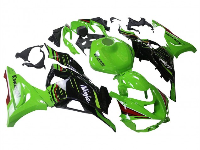 2023-2025 Green Black Kawasaki ZX6R Motorcycle Fairings