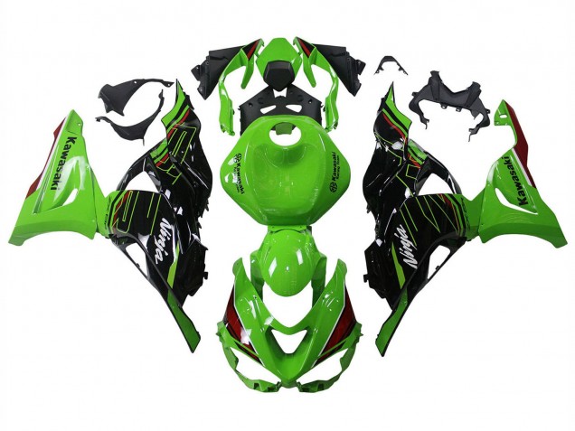 2023-2025 Green Black Kawasaki ZX6R Motorcycle Fairings