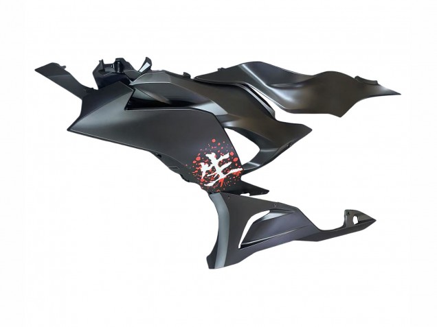 2023-2025 Black White with Flower Kawasaki ZX6R Motorcycle Fairings