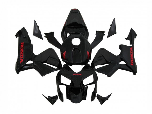 2003-2004 Glossy Black Red Decals Honda CBR600RR Motorcycle Fairings
