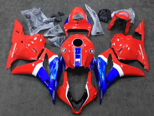 2009-2012 White Red Blue HRC Honda CBR600RR Motorcycle Fairings