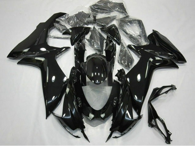 2011-2024 Glossy Black Suzuki GSXR 600 / GSXR 750 Motorcycle Fairings