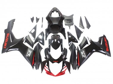 2011-2024 Black Grey Red Line Suzuki GSXR 600 / GSXR 750 Motorcycle Fairings