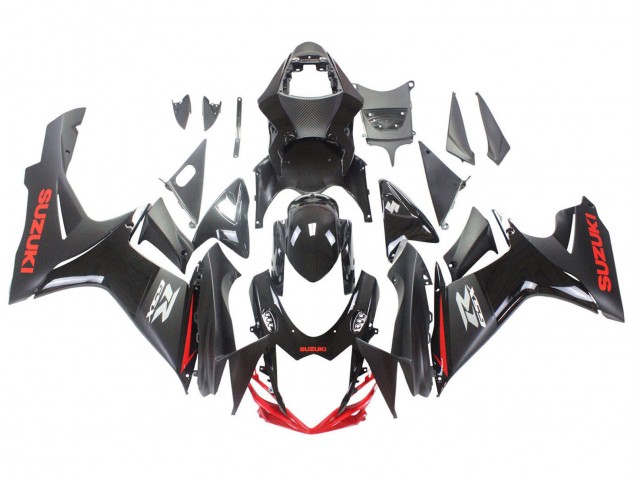 2011-2024 Black Grey Red Line Suzuki GSXR 600 / GSXR 750 Motorcycle Fairings