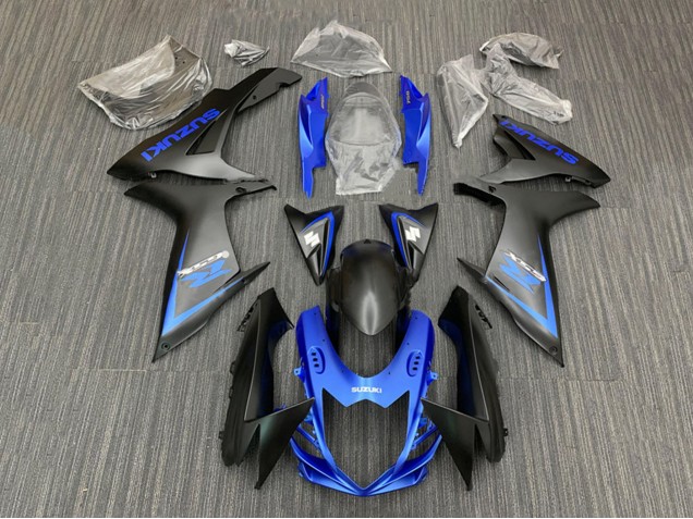 2011-2024 Blue Matte Black Suzuki GSXR 600 / GSXR 750 Motorcycle Fairing Kits