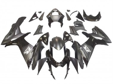 2011-2024 Matte Black Glossy Black White Decal Suzuki GSXR 600 / GSXR 750 Motorcycle Fairings