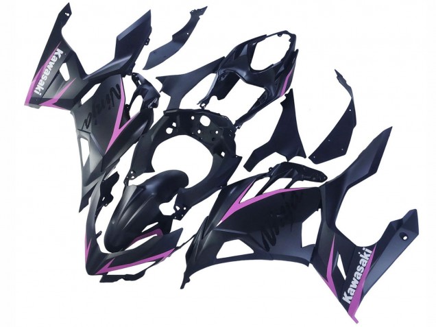 2018-2024 Matte Black Pink Kawasaki Ninja 400 Motorcycle Fairings