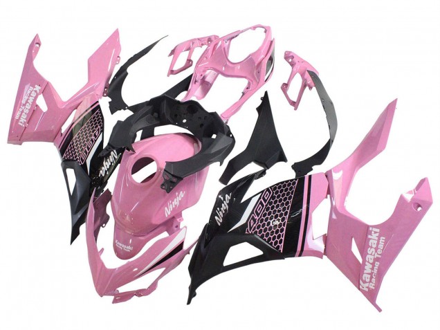 2018-2024 Pink Matte Black Honeycomb Kawasaki Ninja 400 Motorcycle Fairings