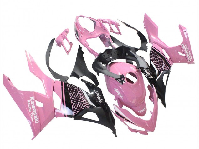 2018-2024 Pink Matte Black Honeycomb Kawasaki Ninja 400 Motorcycle Fairings