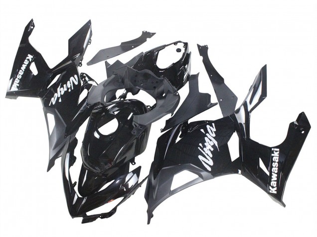 2018-2024 Glossy Black Matte Black White Decals Kawasaki Ninja 400 Motorcycle Fairings