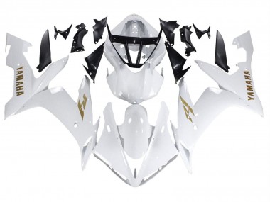 2004-2006 White Gold Decals Yamaha YZF 1000 R1 Motorcycle Fairings