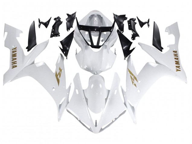 2004-2006 White Gold Decals Yamaha YZF 1000 R1 Motorcycle Fairings