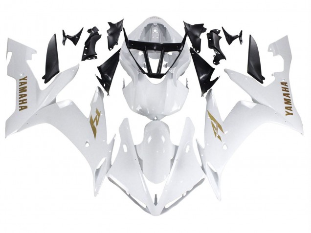 2004-2006 White Gold Decals Yamaha YZF 1000 R1 Motorcycle Fairings