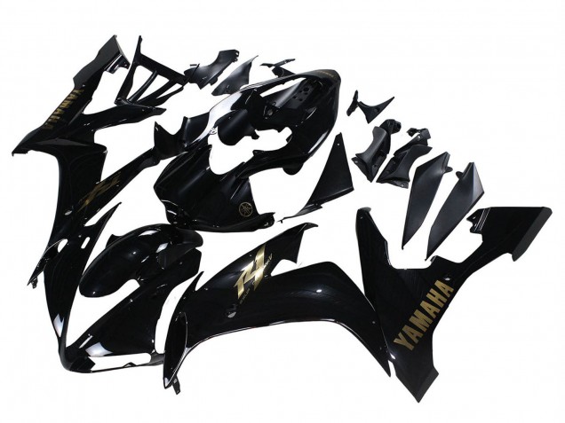2004-2006 Glossy Black Gold Decals Yamaha YZF 1000 R1 Motorcycle Fairings