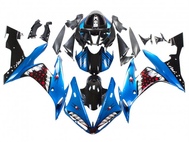 2004-2006 Blue Black Red White Shark Yamaha YZF 1000 R1 Motorcycle Fairings