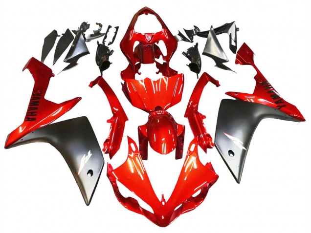 2007-2008 Red Matte Black Yamaha YZF 1000 R1 Motorcycle Fairing