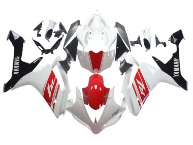 2007-2008 White Red Black Yamaha YZF 1000 R1 Motorcycle Fairing