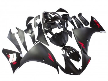 2009-2011 Matte Black Red Decal Yamaha YZF 1000 R1 Motorcycle Fairing