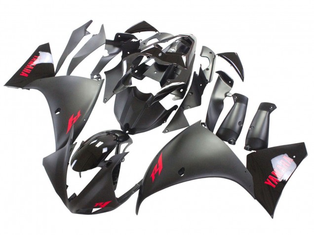 2009-2011 Matte Black Red Decal Yamaha YZF 1000 R1 Motorcycle Fairing