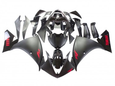 2009-2011 Matte Black Red Decal Yamaha YZF 1000 R1 Motorcycle Fairing
