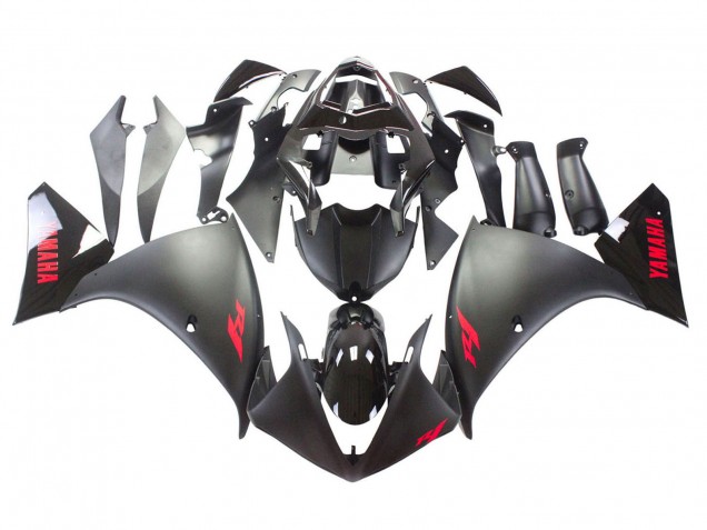 2009-2011 Matte Black Red Decal Yamaha YZF 1000 R1 Motorcycle Fairing