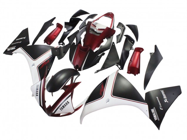 2009-2011 Red White Matte Black Yamaha YZF 1000 R1 Motorcycle Fairings