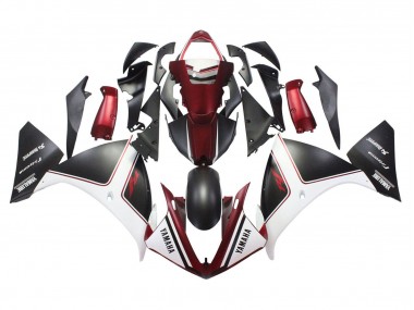2009-2011 Red White Matte Black Yamaha YZF 1000 R1 Motorcycle Fairings