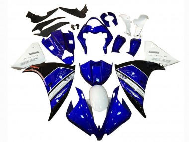 2012-2014 White Blue Black Yamaha YZF 1000 R1 Motorcycle Fairing