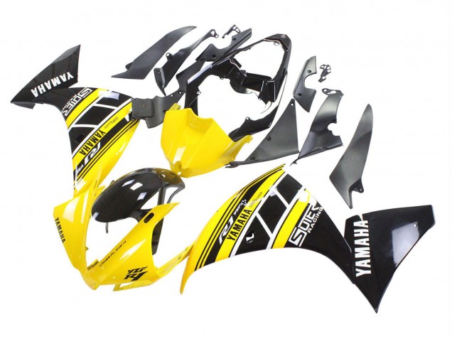 2012-2014 Yellow White Black Yamaha YZF 1000 R1 Motorcycle Fairings