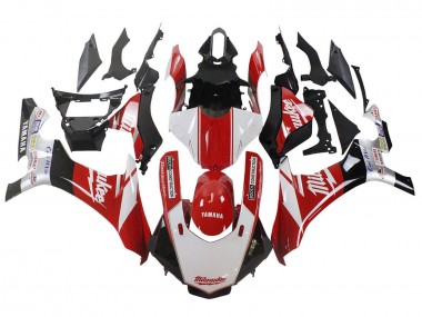 2020-2025 White Red Black Milwaukee Yamaha YZF 1000 R1 Motorcycle Fairings