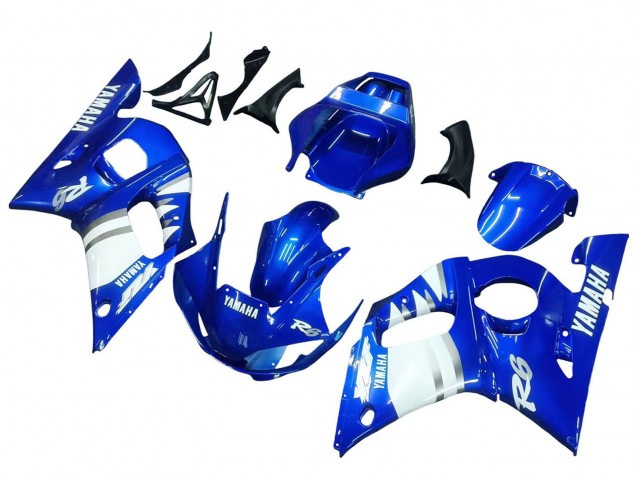 1998-2002 Blue White Yamaha YZF 600 R6 Motorcycle Fairings