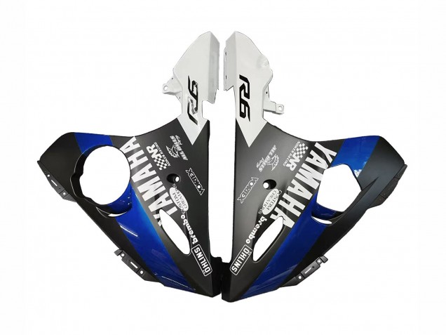 2003-2004 Blue White Glossy Black Yamalube Yamaha YZF R6 Motorcycle Fairings