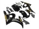 2003-2004 Glossy Black Gold Decals Yamaha YZF R6 Motorcycle Fairings
