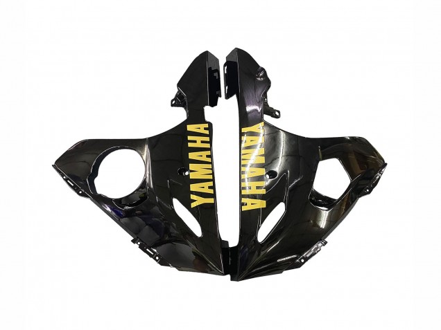 2003-2004 Glossy Black Gold Decals Yamaha YZF R6 Motorcycle Fairings
