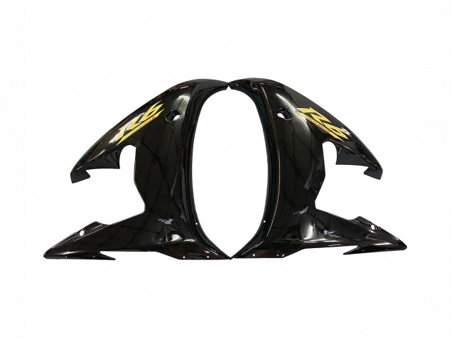 2003-2004 Glossy Black Gold Decals Yamaha YZF R6 Motorcycle Fairings