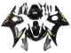 2003-2004 Glossy Black Gold Decals Yamaha YZF R6 Motorcycle Fairings