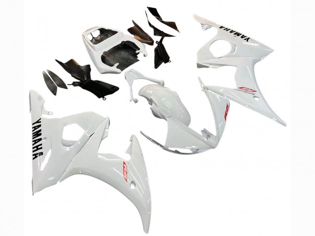 2003-2004 White Yamaha YZF R6 Motorcycle Fairing
