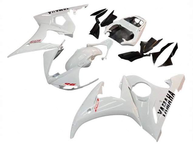 2003-2004 White Yamaha YZF R6 Motorcycle Fairing