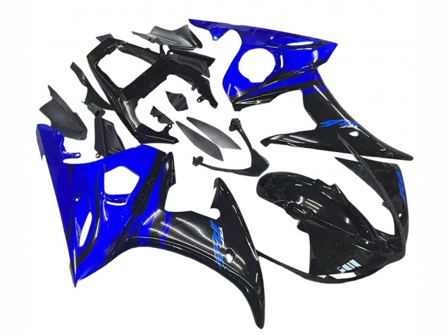 2003-2004 Blue Glossy Black Yamaha YZF R6 Motorcycle Fairing