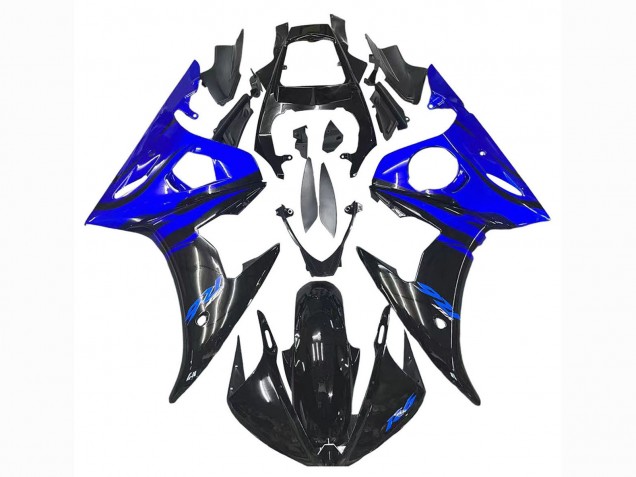 2003-2004 Blue Glossy Black Yamaha YZF R6 Motorcycle Fairing