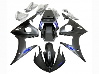 2006-2009 Matte Black Blue Yamaha YZF R6S Motorcycle Fairings