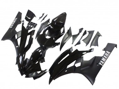 2006-2007 Glossy Black Matte Black Yamaha YZF 600 R6 Motorcycle Fairings