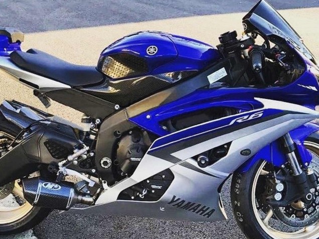2008-2016 Silver Blue Yamaha YZF 600 R6 Motorcycle Fairings