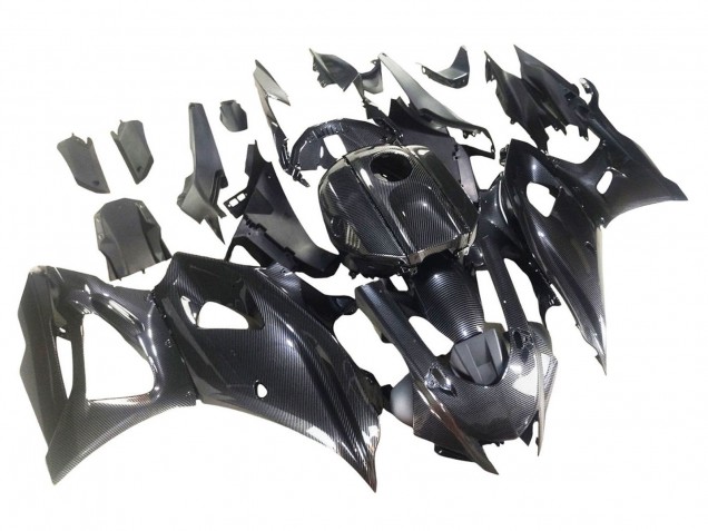 2021-2024 Black Carbon Fiber Carbon Fiber Yamaha YZF R7 Motorcycle Fairings