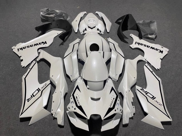 2021-2025 Pearl White Black Kawasaki ZX10R Motorcycle Fairings