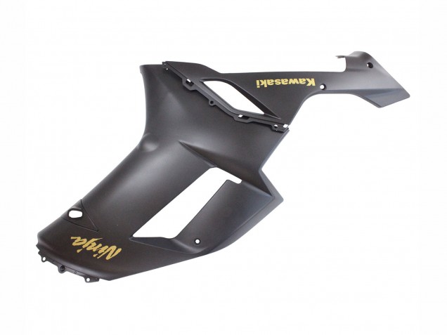 2007-2008 Matte Black with Yellow Logo Ninja Kawasaki ZX6R Motorcycle Fairings