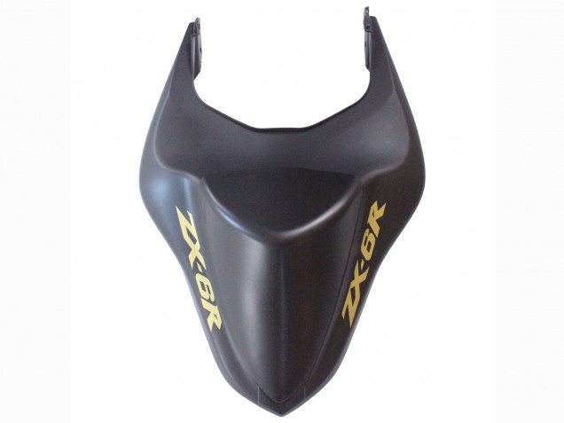 2007-2008 Matte Black with Yellow Logo Ninja Kawasaki ZX6R Motorcycle Fairings