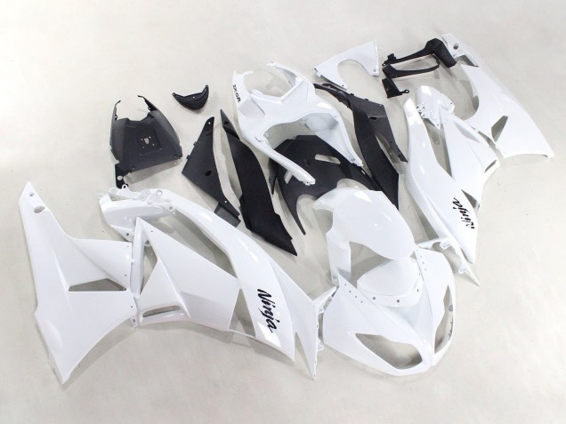 2009-2012 White Black Ninja Kawasaki ZX6R Motorcycle Fairings