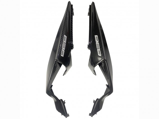 2019-2022 White Black Carbon Fiber Kawasaki ZX6R Motorcycle Fairings